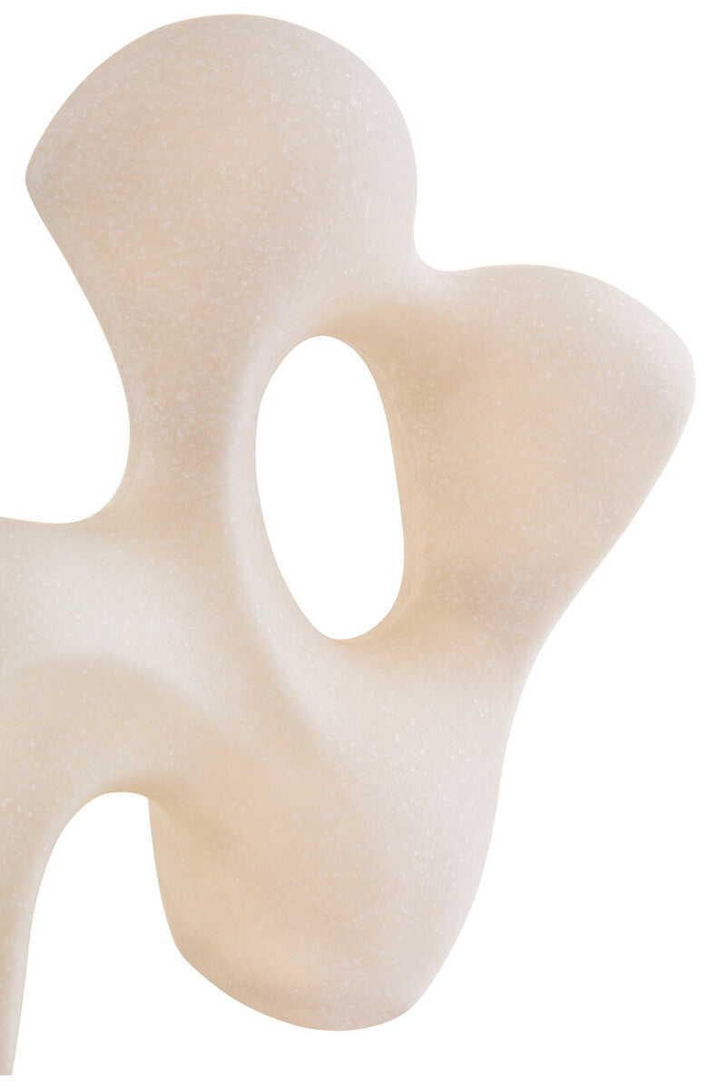 Broc White Marble Effect Organic Sculpture