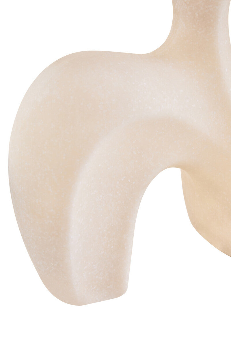 Broc White Marble Effect Organic Sculpture