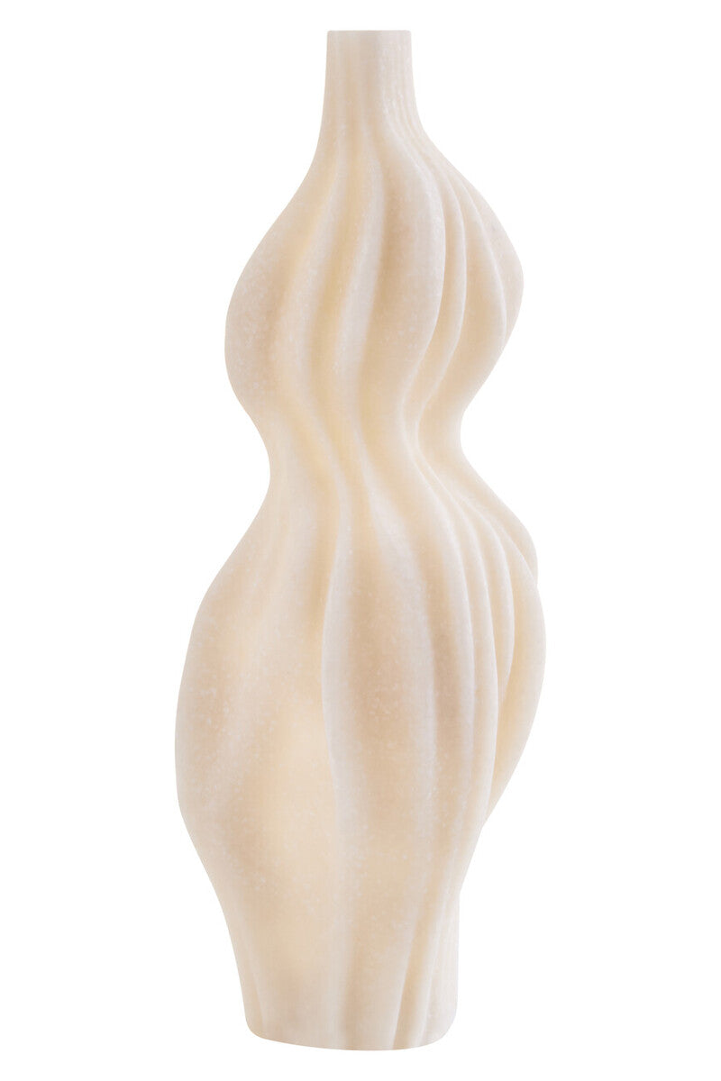 Broc White Marble Effect Organic Twist Vase