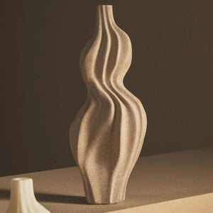 Sandstone Effect Organic Twist Vase | Broc