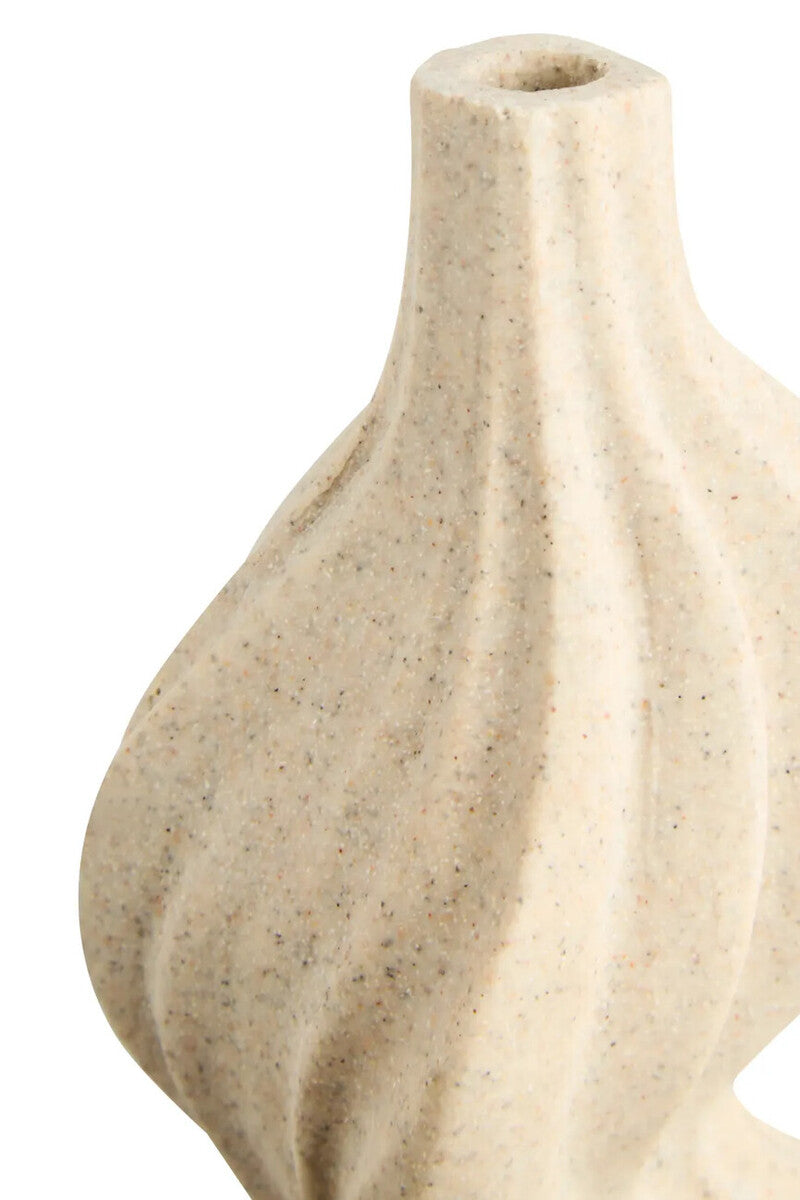 Broc Sandstone Effect Organic Twist Vase
