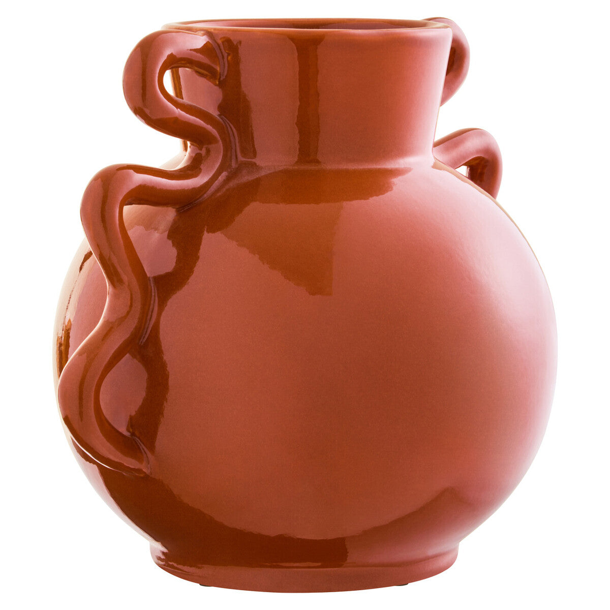 Sonata Small Burnt Orange Vase with Abstract Handles