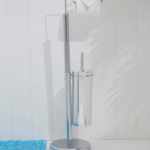 Chrome Toilet Brush and Roll Holder | Linnea