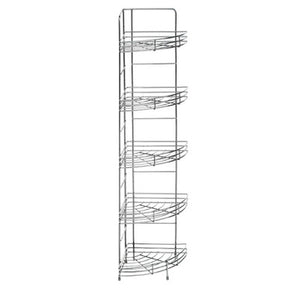 Dara 5 Tier Chrome Corner Storage Rack
