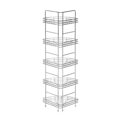 5 Tier Chrome Corner Storage Rack
