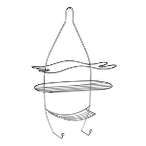 Dara 3 Tier Chrome Shower Caddy With Hooks
