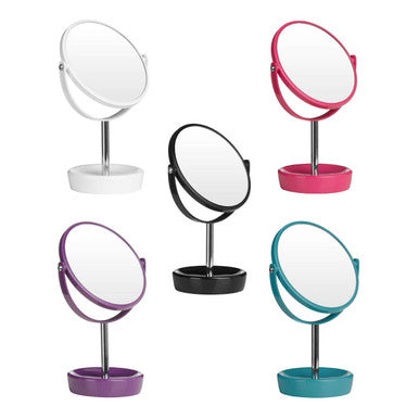 Black Plastic Swivel Table Mirror
