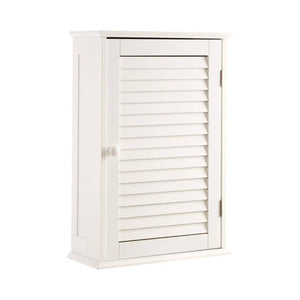 Shutter White Wood Wall Cabinet