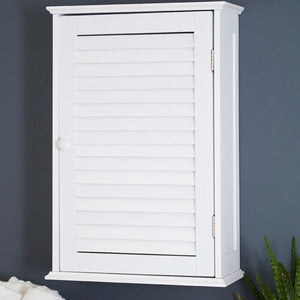 White Wood Wall Cabinet | Shutter