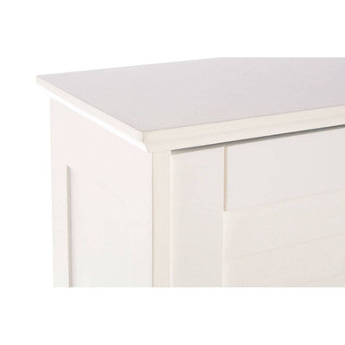 Shutter White Wood Wall Cabinet