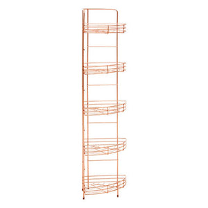 Dara 5 Tier Copper Finish Corner Storage Rack