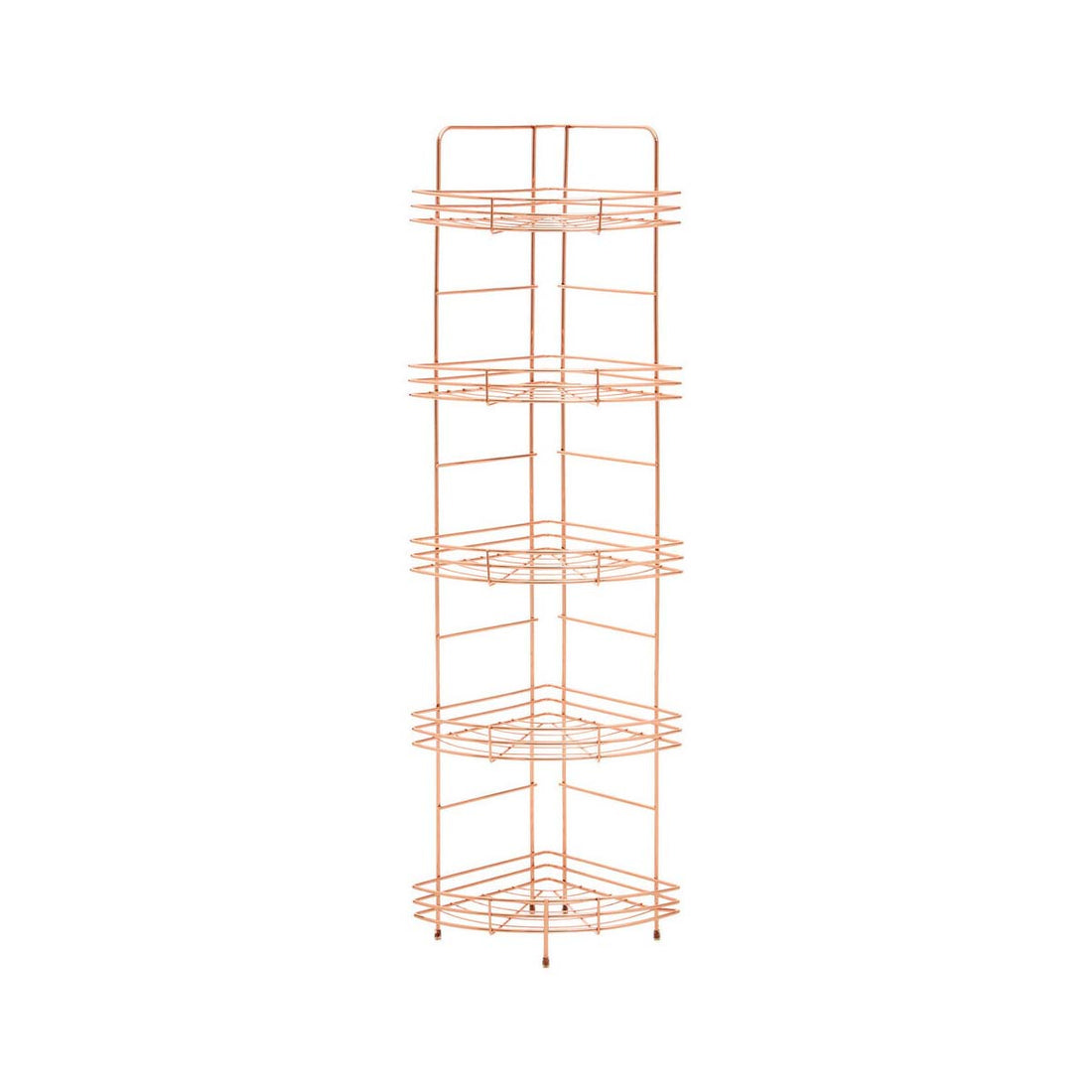 Dara 5 Tier Copper Finish Corner Storage Rack