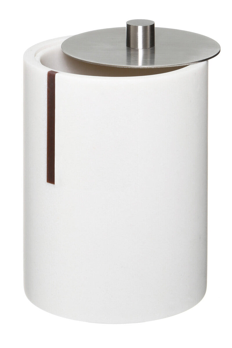 Linea White Cotton Bud Holder