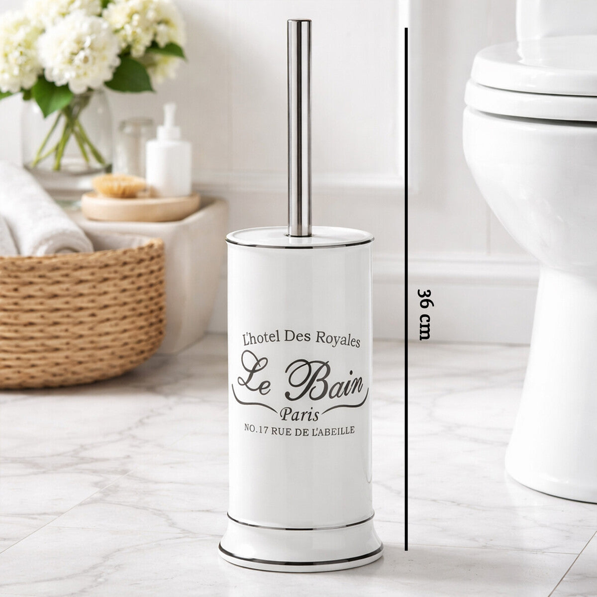 Le Bain White Toilet Brush With Holder - image 10