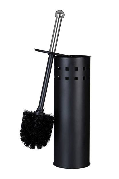 Indy Matt Black Square Design Toilet Brush Holder