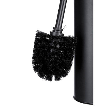 Indy Matt Black Square Design Toilet Brush Holder