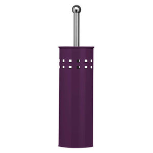 Indy Purple Square Design Toilet Brush Holder