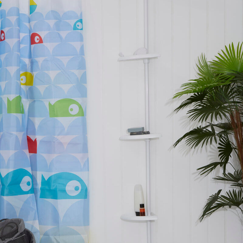 Linnea White Ps 4 Tier Corner Shelf Unit