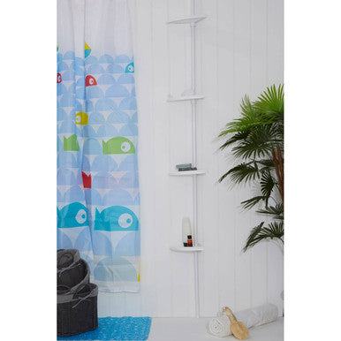 Linnea White Ps 4 Tier Corner Shelf Unit