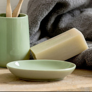 Moon Pale Green Soap Dish