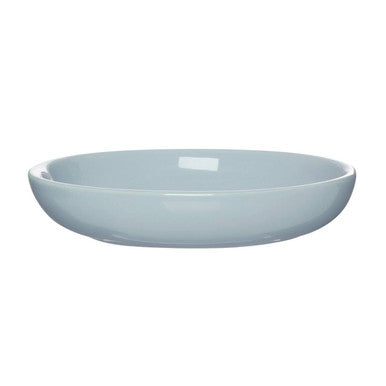Light blue ceramic bowl on a white background