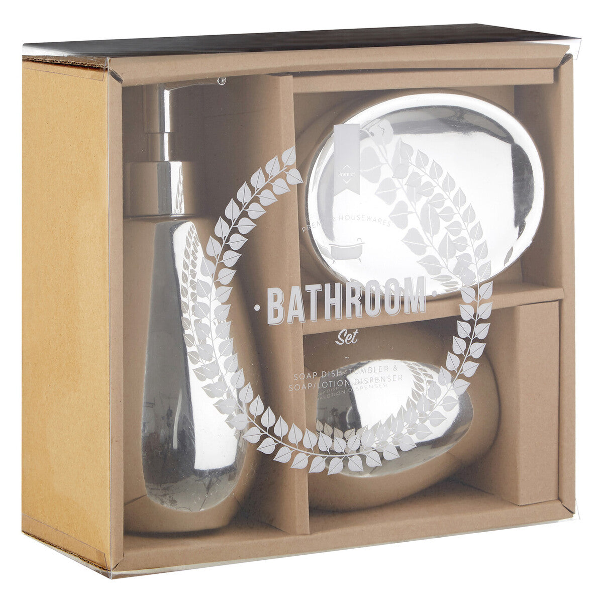 Magpie Dolomite Silver 3Pc Bathroom Set
