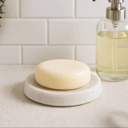 Abaska Off White Marble Soap Dish