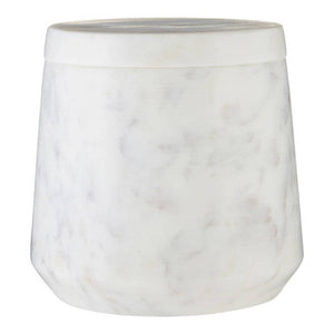 Abaska Off White Marble Cotton Jar