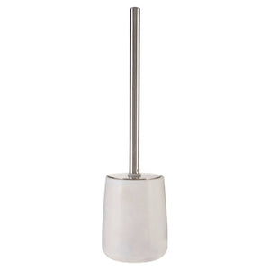 Abaska Off White Marble And Stainless Steel Toilet Brush