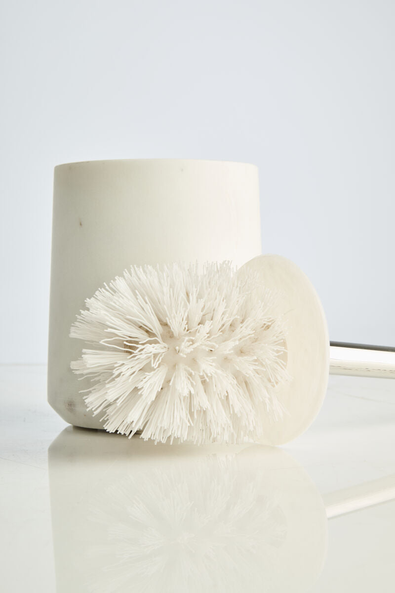Off White Marble Toilet Brush | Abaska