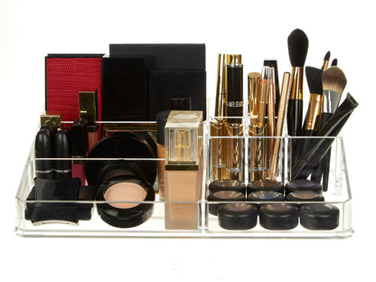 Beauty 9 Compartment Cosmetics Clear Organiser