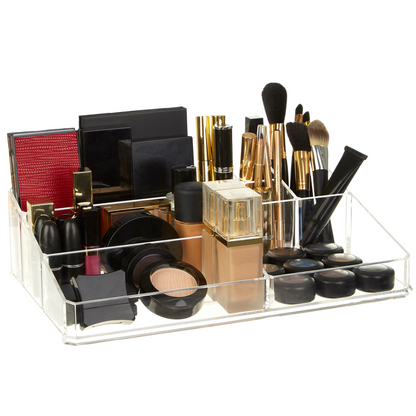 Beauty 9 Compartment Cosmetics Clear Organiser