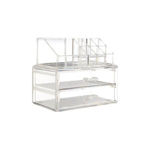 Beauty 9 Compartment Cosmetics Organiser With 2 Drawers