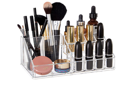 Beauty 16 Compartment Clear Cosmetics Organiser