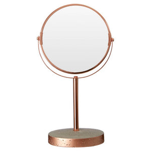 Neptune Copper Finish Round Swivel Bathroom Mirror
