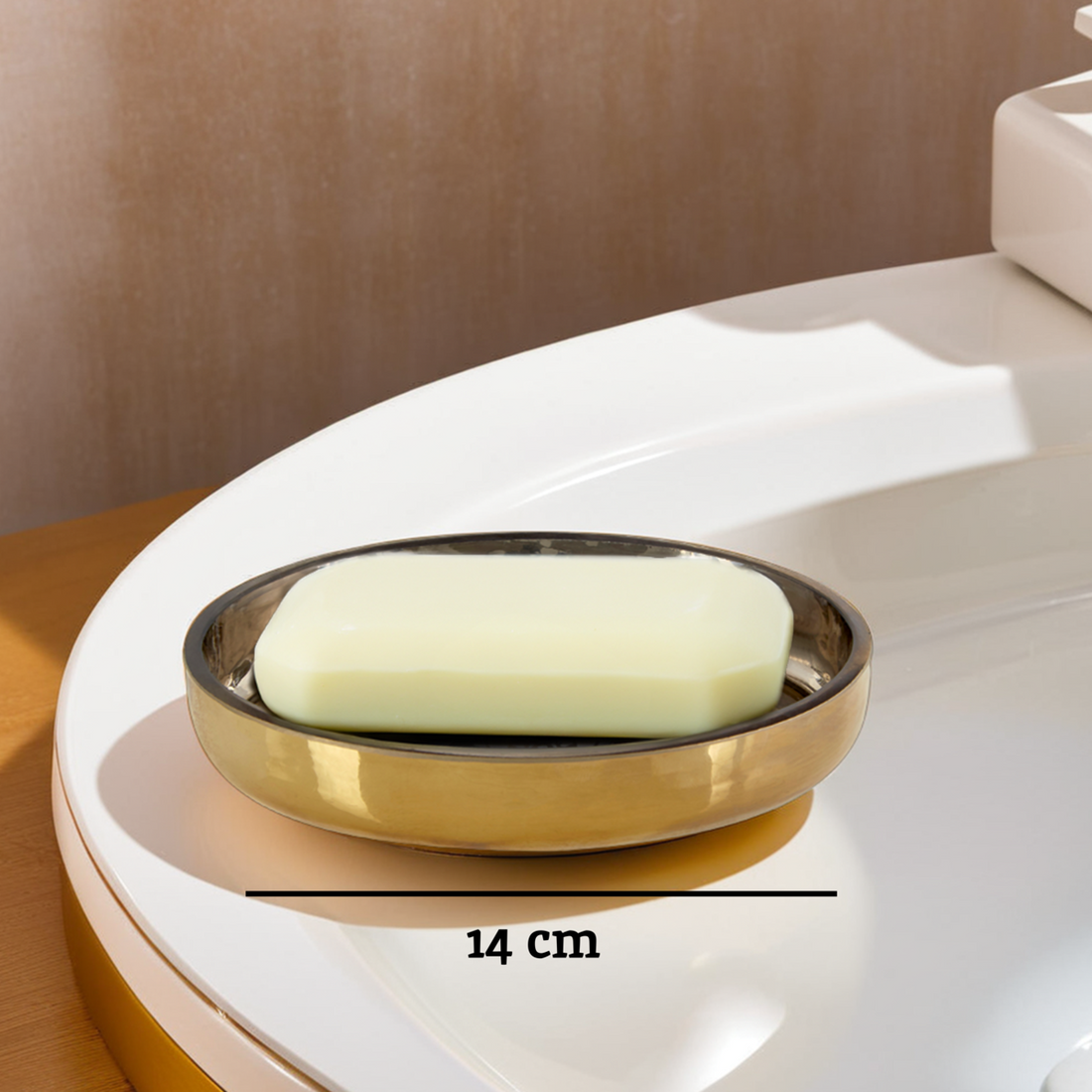 Elissa Oval Gold Soap Dish - image 8