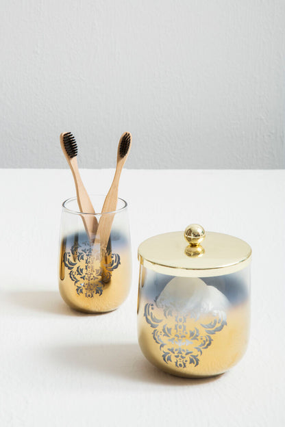 Elissa Gold Ombre Cotton Jar