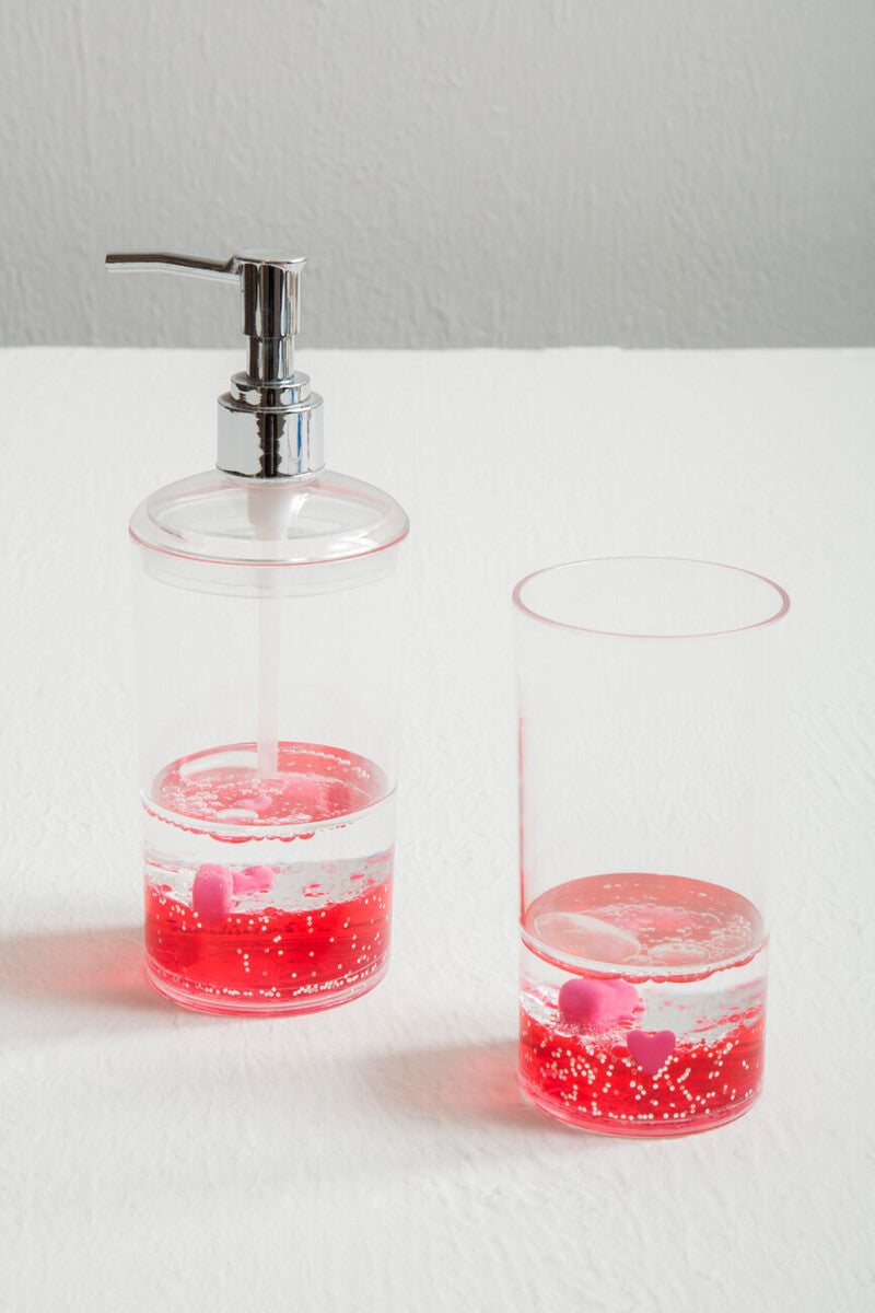 Floating Acrylic Hearts Lotion Dispenser