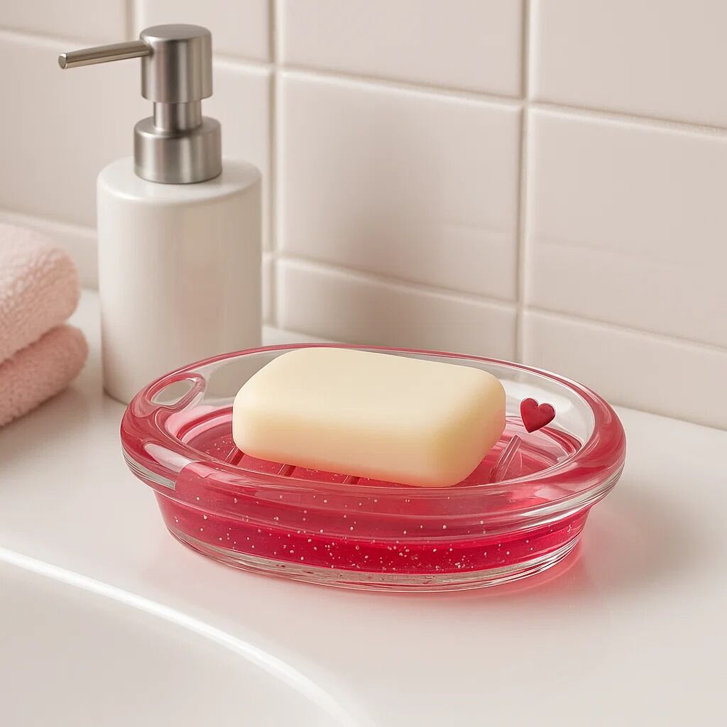 Acrylic Hearts Soap Dish
