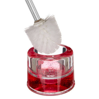 Floating Acrylic Hearts Toilet Brush Holder