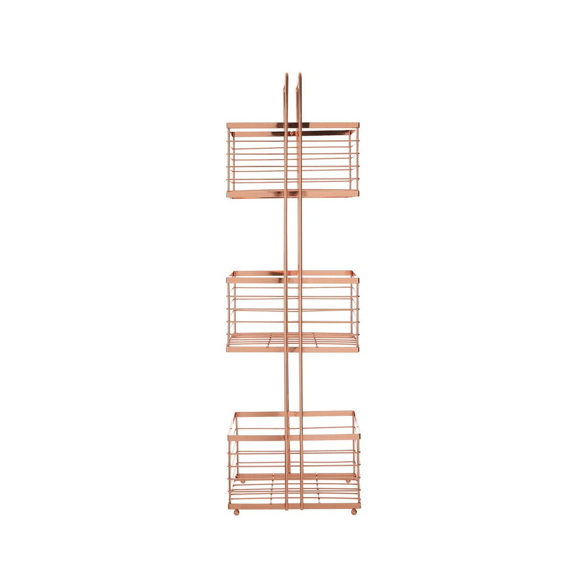 Linnea Rose Gold Rectangular Storage Caddy