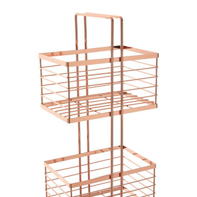 Linnea Rose Gold Rectangular Storage Caddy