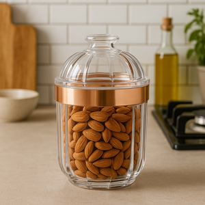 Small Rose Gold Acrylic Storage Jar | Guan