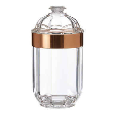 Guan Medium Rose Gold Acrylic Storage Jar