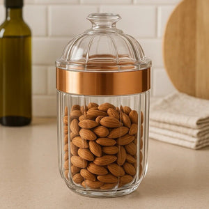 Medium Rose Gold Acrylic Storage Jar | Guan