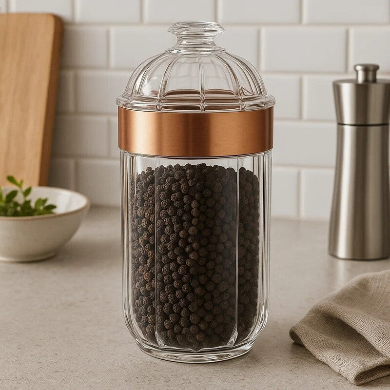Guan Large Rose Gold Acrylic Storage Jar