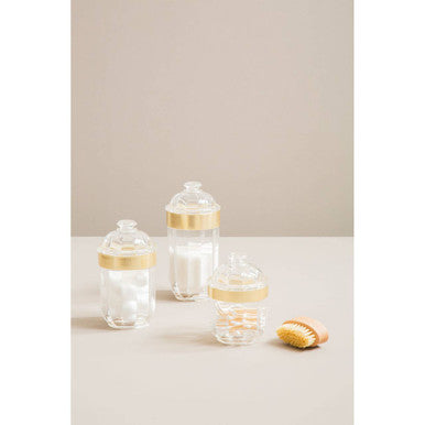 Small Light Gold Acrylic Storage Jar