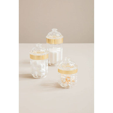 Medium Light Gold Acrylic Storage Jar