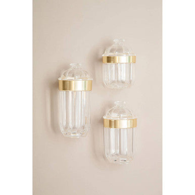 Medium Light Gold Acrylic Storage Jar