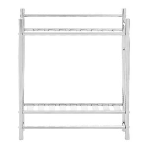 Chrome Finish 2 Tier Towel Shelves | Dara